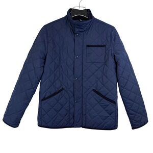 J.Crew Quilted Barn FIELD Jacket Navy Corduroy Trim AQ847 BOY XL 12